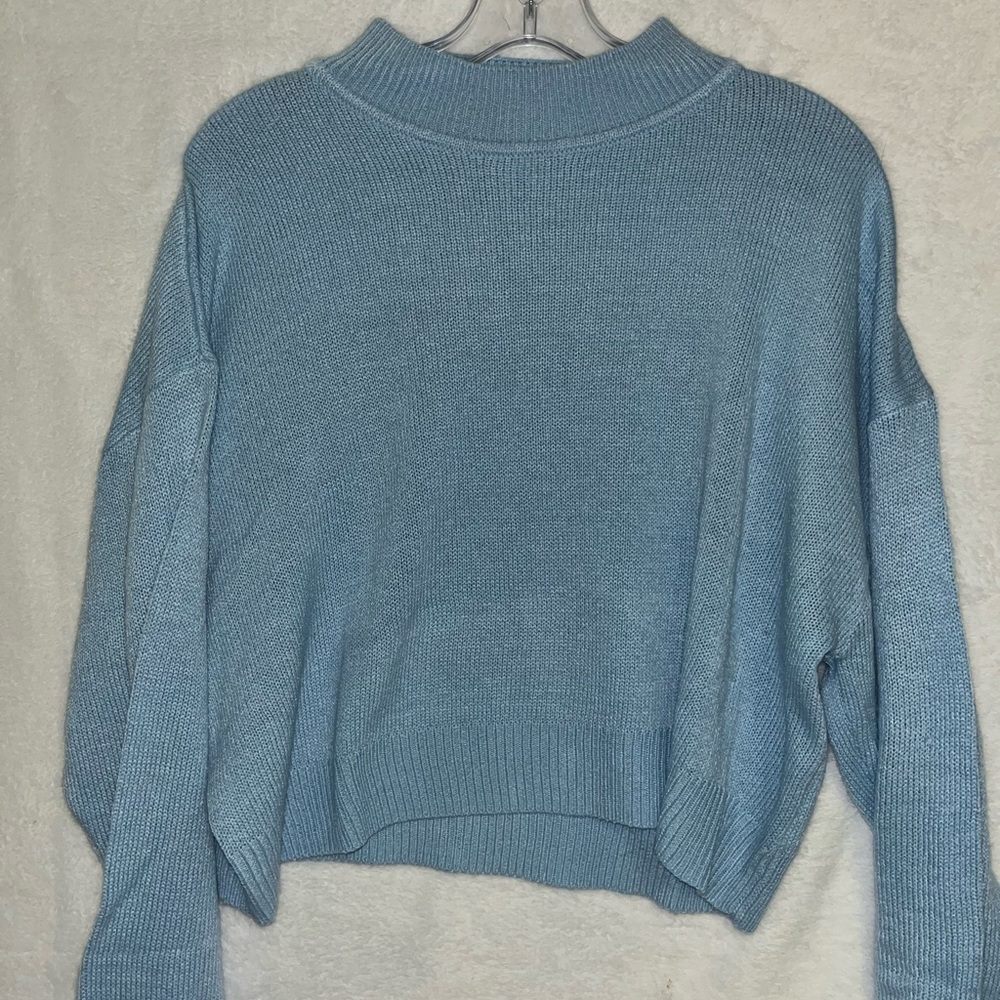 Blue sweater-turtleneck